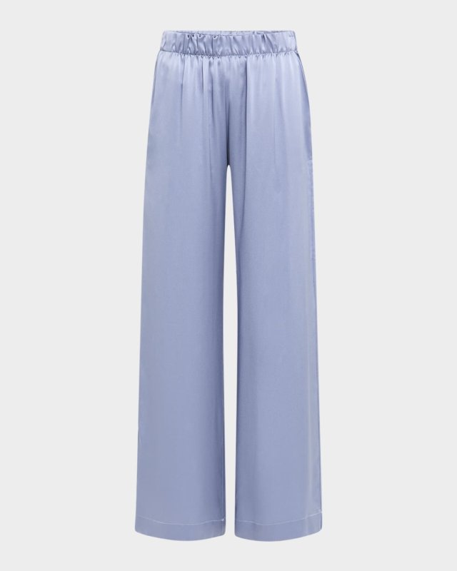 Brynn Wide-Leg Silk Pants